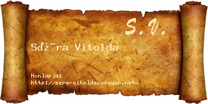 Séra Vitolda névjegykártya